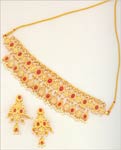 Code KJGJC 2918Gold 22 ktWeight 80 gmsCubic Zircons 15 ctRuby 20 ct, click here to see large picture.
